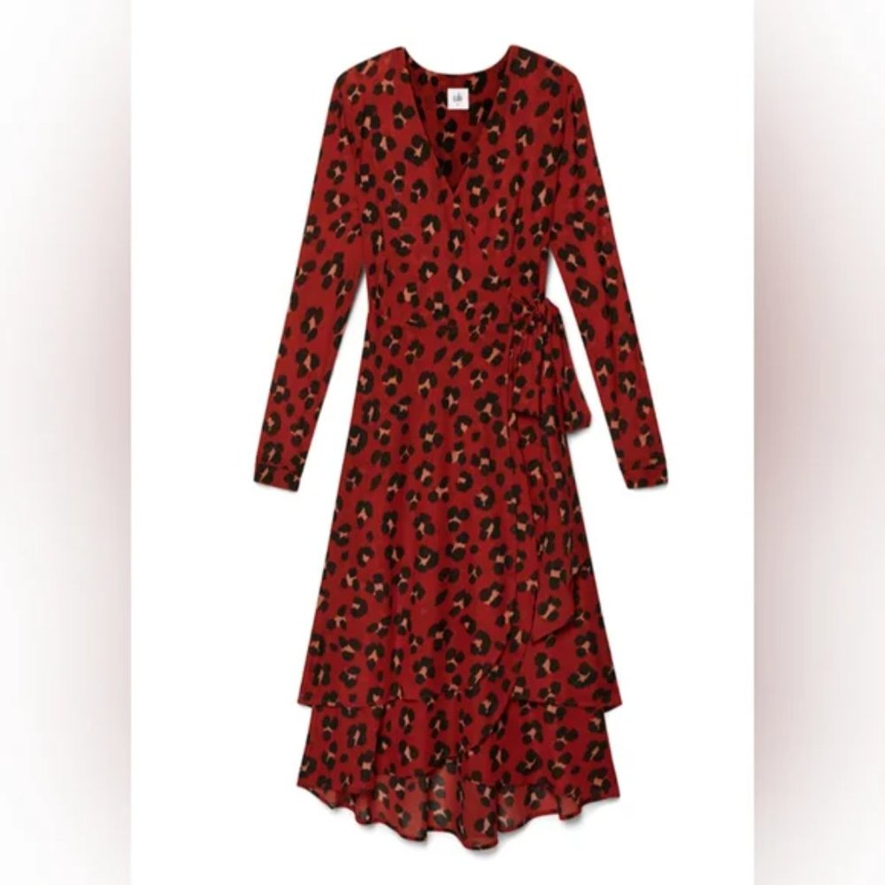 NWT Cabi Siren Cheetah Print Wrap Dress
